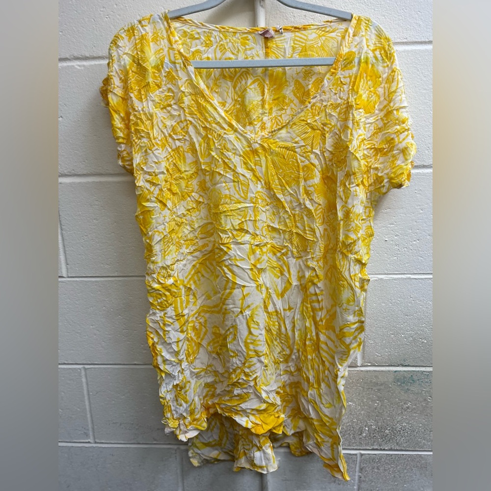 Anthropologie Lilka medium yellow viscose top size medium